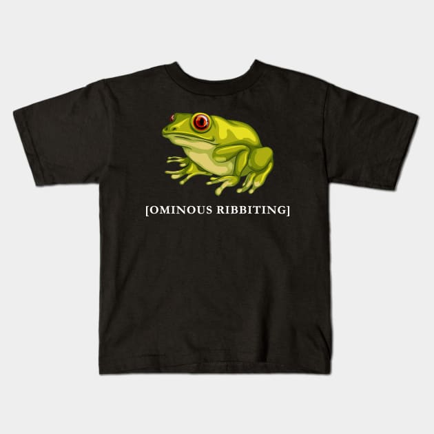 Ominous Ribbiting Kids T-Shirt by highcouncil@gehennagaming.com